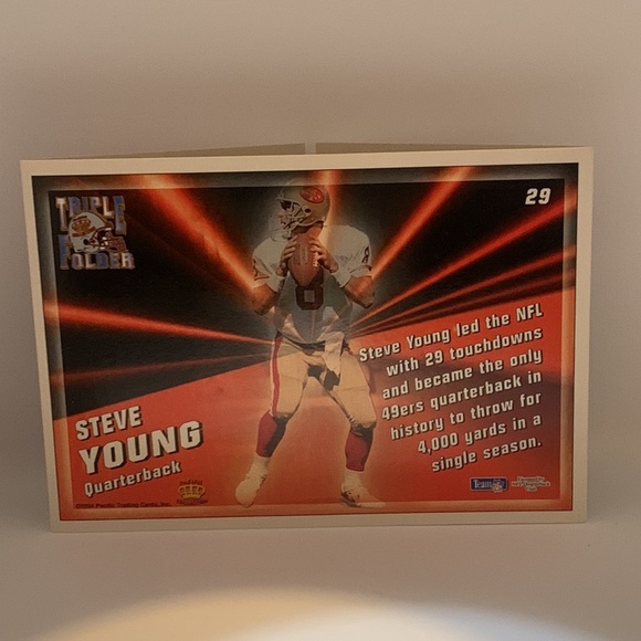 1994 Pacific Triple Folder Card Steve Young 49ers #29 (MISC3) - Picture 2 of 5